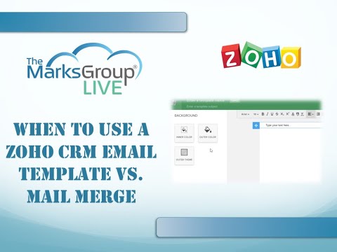 Zoho CRM Email Templates vs.  Zoho CRM Mail Merge Templates