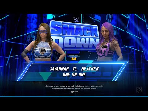 WWE 2K24 AWA Friday night smackdown: Savannah vs Heather