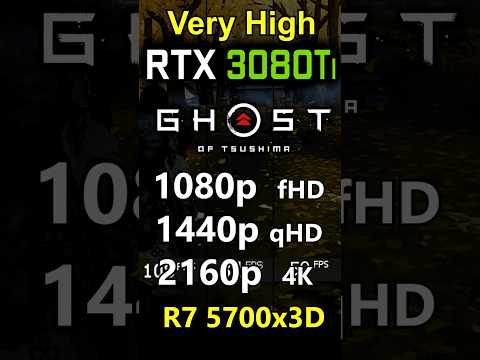 Ghost of Tsushima RTX 3080 Ti - 1080p vs 1440p vs 2160p 4K