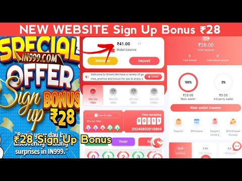 New Colour Prediction App Signup Bonus ₹28 || New Colour Prediction without investment ₹28 Bonus