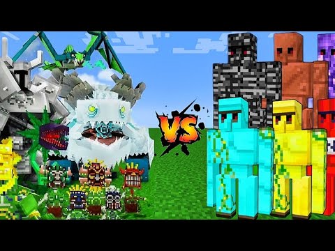 Mowzie's Mobs vs 120 DIFFERENT GOLEMS - EPIC MINECRAFT BATTLE