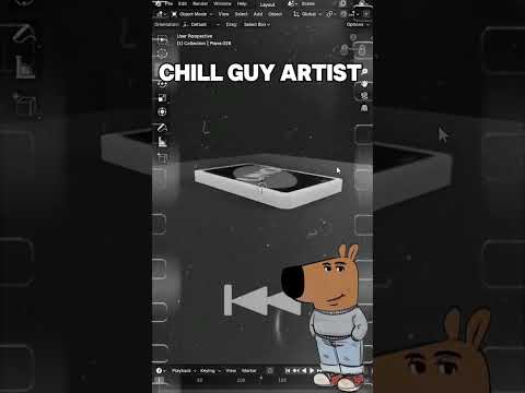 Noob Vs Chill Guy Artist In blender #blendercommunity #blender3dartist #blenderartist #b3d