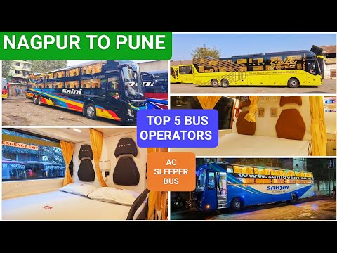 Nagpur to Pune in Saini travels Volvo 9600 l VRL Purple Sangitam l Top 5 bus operators in Nagpur