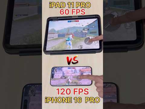 120 FPS😈 Vs 60 FPS☠️- iPHONE 16 PRO💀Vs iPad 11 PRO☠️-BGMI FPS test #120fps #bgmi #iphone16 #shorts