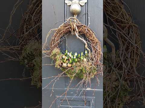 Living wreath update. Will it be in full bloom by the Easter weekend? #livingwreath #muscari #spring