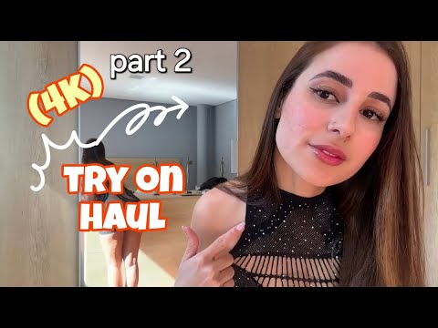 4K holly Haul Transparent Lingerie Try-on | See Through haul outfit mirror view