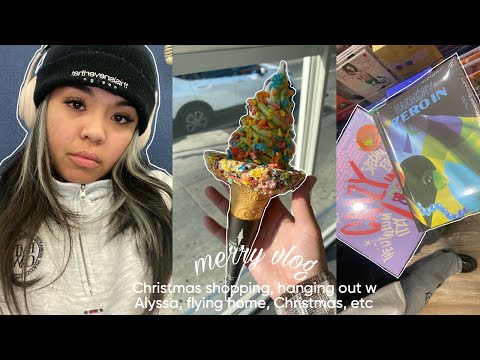 merry vlog ⍋ : Christmas shopping, flying home, vlogmas, kbbq