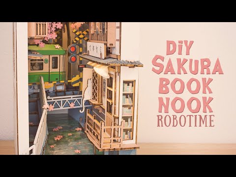 🌸 Sakura Densya 🌸 Book Nook Diorama (robotime booknook dollhouse kit)