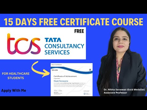 Free AI Course by TCS for Healthcare Students | 15-Day TCS Digital Certification for Pharma Student