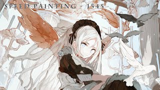 イラストメイキング - No.1545 / 170倍速 字幕解説＆レイヤー☾  speed painting