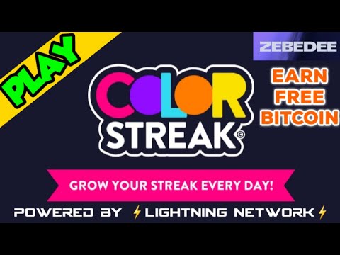 Play Color Streak and Earn Free Bitcoin on Lightning Network | Viker Games Limited | Zebedee Wallet