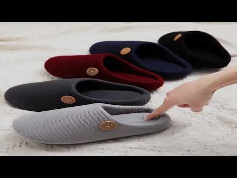 Comwarm Winter Warm Cotton Slippers For Women Men Flats Soft Non-slip Fluffy Sho