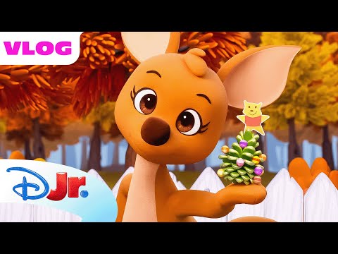 Me & Winnie the Pooh | Holiday Vlog | Kanga Makes Christmas Ornaments | @disneyjr