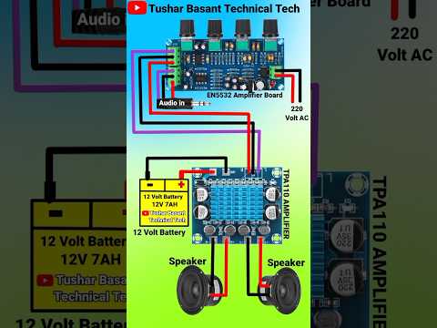 EN5532 And TPA110 Audio Amplifier Board Full Connection #shorts