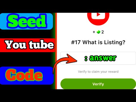 Seed today new code answer|#17 What is listing? | seed new video code answer today| seed new answer