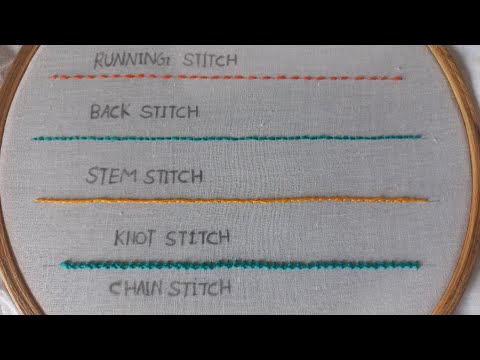 5 Basic hand embroidery stitches for beginners