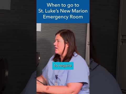 When to go to St. Luke's New Marion Emergency Room #shorts