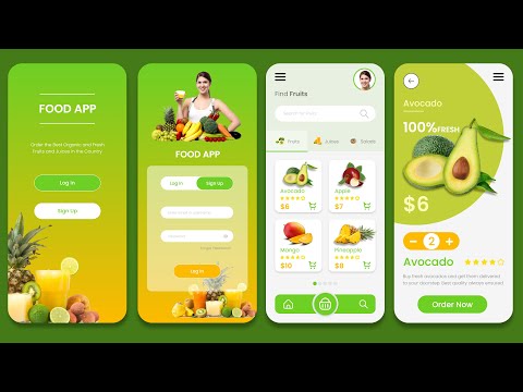 ✅ How to Create E-commerce Food Delivery App in Adobe XD | App UI/UX Design