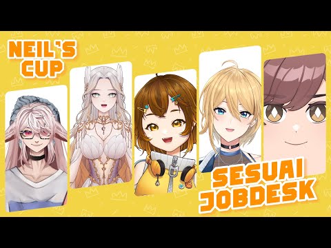 TIM TERCEPAT DI BARAT NIH BOSS | Neil's Cup Fallguys SESUAI JOBDESK (Cole's POV) [VTuber Indonesia]