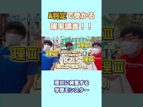 【東大理Ⅲ登場‼︎】A判定は信用できる？？ wakatte. TV切り抜き #7