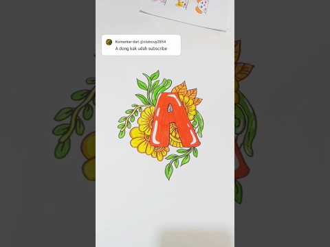 Letter A simple floral art #drawing #floralart #art