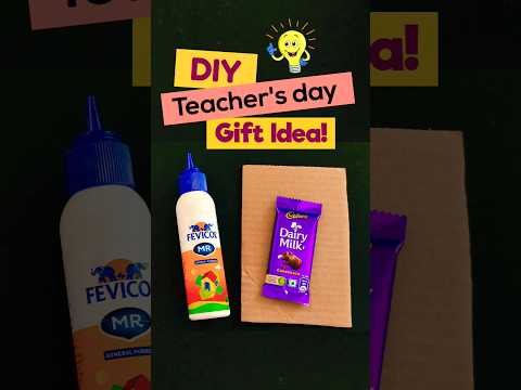 diy teachers day gift ❤️ paper chocolate gift idea 🤓💕 paper crafts | diy crafts #shorts