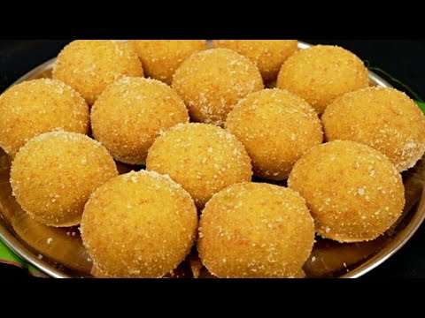 2 in 1 Besan Sooji Laddu Recipe | Rava Besan ke Ladoo | Crunchy Ladoo Sweet Recipe with Rava & Besan