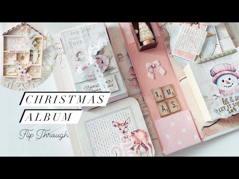 Christmas Scrapbook Album Flip Through Iralamija Etsy Shop | Scrapbooking