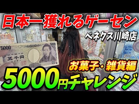 【クレーンゲーム・企画】予算5,000円で何個獲れるか挑戦！久しぶりの店舗だから暴れちゃいます！【ベネクス川崎店】