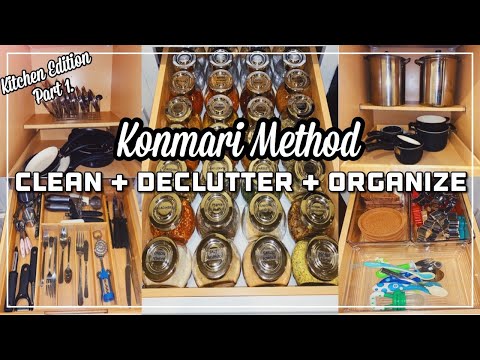 KONMARI METHOD | KITCHEN CLEAN, DECLUTTER & ORGANIZE | PART 1