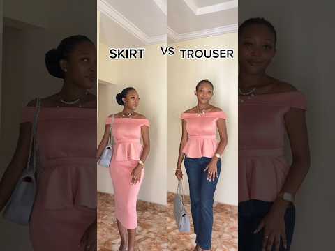 Pick one look- Skirt or Trouser? #viral #fashion #ootd