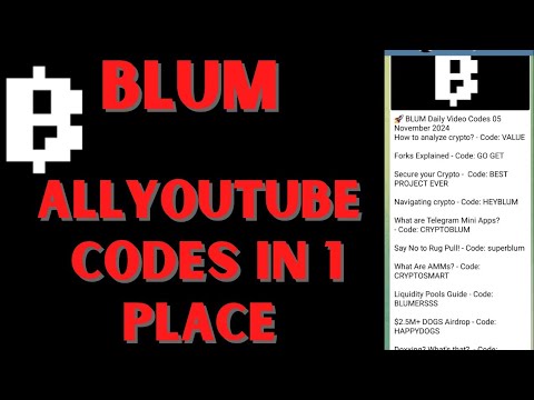 BLUM ALL YOUTUBE CODES IN ONE PLACE #blum