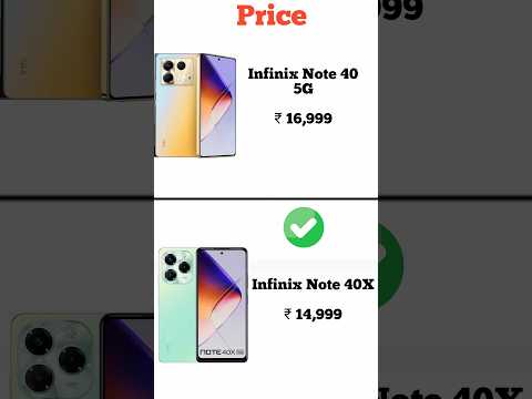 Infinix Note 40 5G vs Infinix Note 40X | Konsa phone lena chahiye | Full comperijon in short