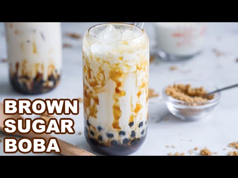 🧋 EASY Brown Sugar Boba (Milk Tea)