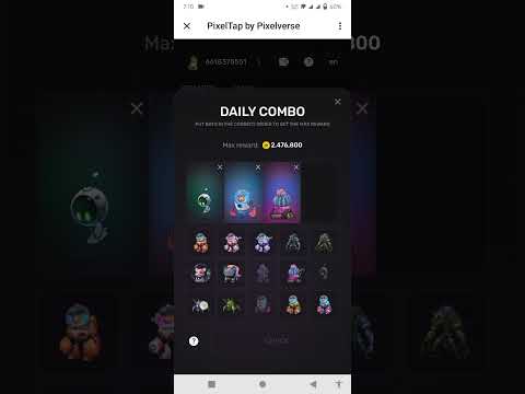 Pixel tap by pixelverse daily combo 24 July 2024 100% complection