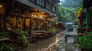 小さなカフェ近所の雨の音で心をすっきりさせましょう - ホワイトノイズで心を落ち着かせます 🌿