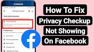 Facebook New Update !  How To Fix Privacy Checkup Option Not Showing On Facebook?