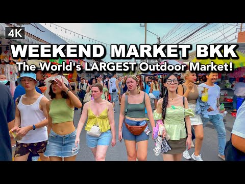 【🇹🇭 4K】The world's largest market - Chatuchak Market BANGKOK - Full Walking Tour