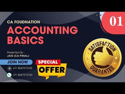 CA FOUNDATION ACCOUNTING -CLASSES,JOIN NOW-PART 01,BASICS BY MARZOOQ