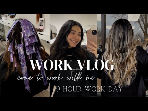 9 HOUR WORK DAY | come to work with me, salon vlog, December vlog