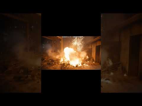 Explosions in the warehouse [倉庫内での爆発] #explosion #warehouse