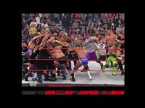 Triple H & Shawn Michaels Fighting while all of RAW Stop Them! - RAW 24 May 2004