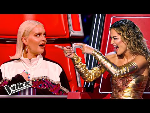 Coaches are STUNNED when hearing their OWN SONGS on The Voice