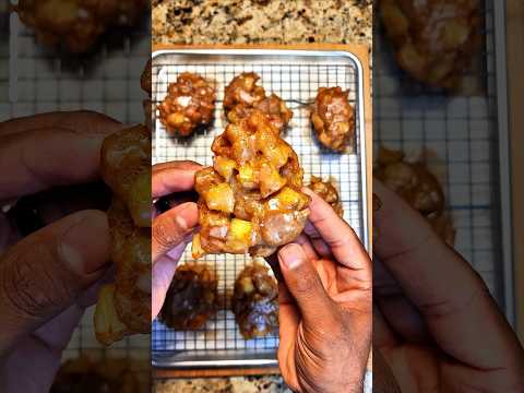 Vegan Apple Fritters #youtubeshorts #veganrecipes #donuts #cooking #dessert #snacks #fritters