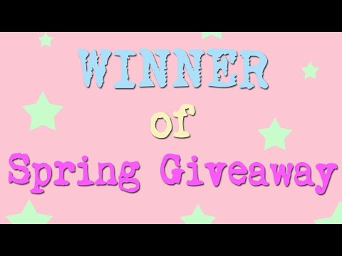 ~Winner of Spring Giveaway!~