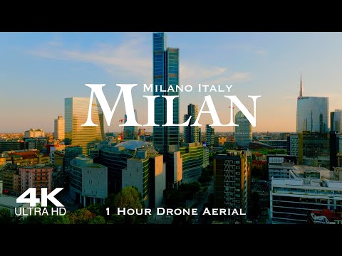 [4K] MILAN 🇮🇹 Milano Drone 2024 | 1 Hour Aerial of Milano & Lake Como | Lombardia Italy Italia