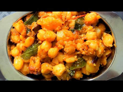 Chana Potato fry in Tamil | Kondakadalai Urulaikizhangu Varuval | Chana fry Recipe in Tamil