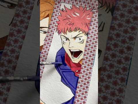 Drawing itadori from jujutsu kaisen ❤️✍🏻#shorts