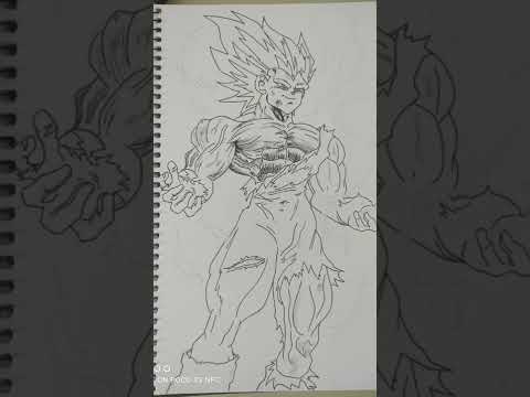 Vegeta's drawing ultra ego #dragonball #dragonballkakumei #shorts #draw