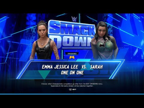 WWE 2K24: AWA Friday night smackdown: Emma Jessica Lee vs Sarah